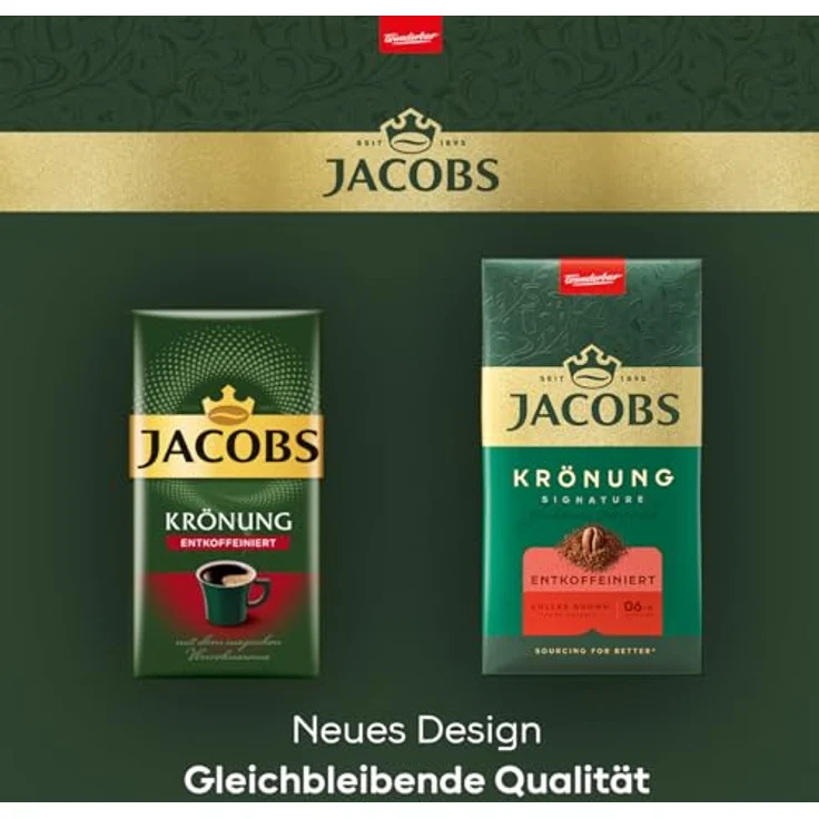 Jacobs Krönung Entkoffeiniert, gemahlener Röstkaffee, Filterkaffee, Kaffee, 500 g – Bild 3