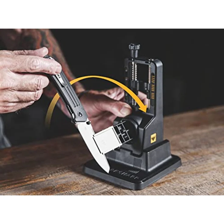 Work Sharp Schärfgerät Precision Adjust Knife Sharpener - manueller Messerschärfer mit einstellbarem Winkel - stabile und standfeste Grundlage für das Schleifen auf dem Tisch – Bild 4