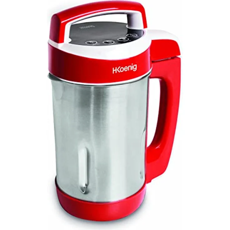 H.Koenig MXC18 Suppenzubereiter - Soup maker - 1,1 L Fassungsvermögen - Isotherm Behälter - 4 Programme - Temperatur bis 100°C - - 850 W - rot – Bild 2
