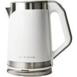 Air Essence Elektrischer Wasserkocher AromaTi White, Leistung 1500W, Fassungsvermögen 2L, klein und weiß, mit Temperatureinstellung