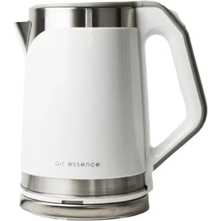 Air Essence Elektrischer Wasserkocher AromaTi White, Leistung 1500W, Fassungsvermögen 2L, klein und weiß, mit Temperatureinstellung