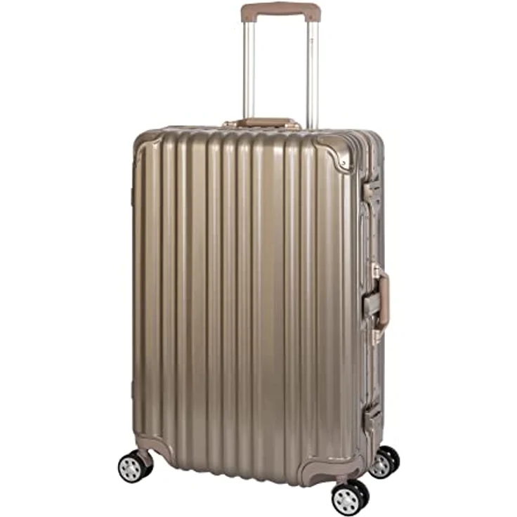 Travelhouse London Hartschalen Koffer - 75cm, Gold - 4X 360° Rollen, 2X TSA – Bild 1