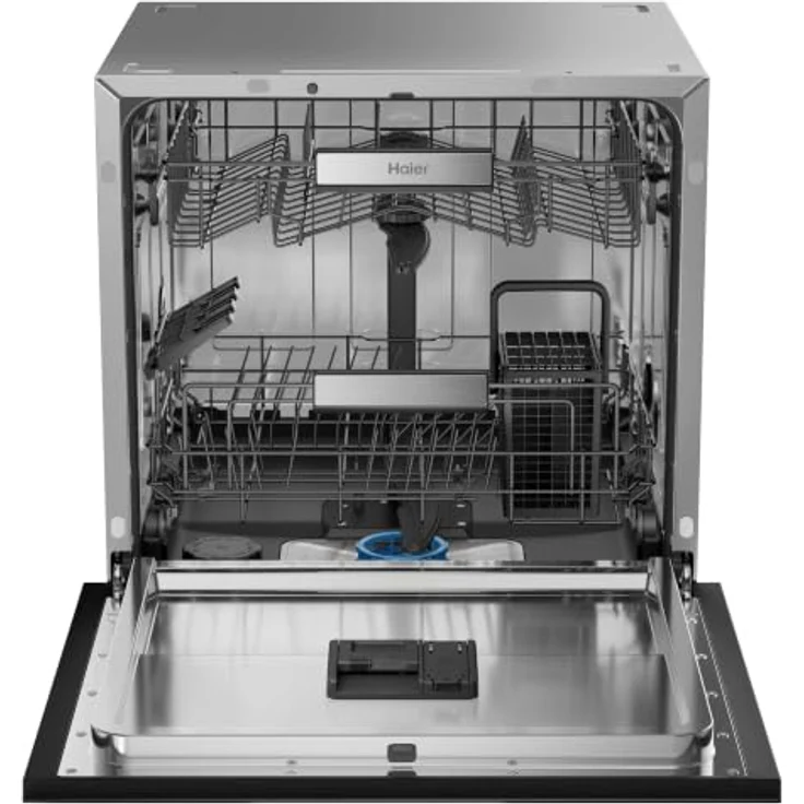 Haier XPI 8D9FFB, Halb integrierter Geschirrspüler, 60 cm, Schwarz, Touchscreen, TFT, 9 Spülprogramme – Bild 1