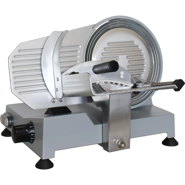 Celme ALFA 220 Aufschnittmaschine, Satinierter Stahl, 220 mm Klinge, elektrisch, für Fleisch, Käse und Gemüse, 160W