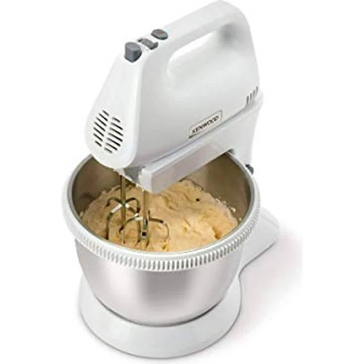 Kenwood HMP34.A0WH Chefette Metal Stabmixer, 450 W, 5 Geschwindigkeitsstufen + Turbo, Schneebesen, Knetmaschine, Metallschüssel, Weiß – Bild 2
