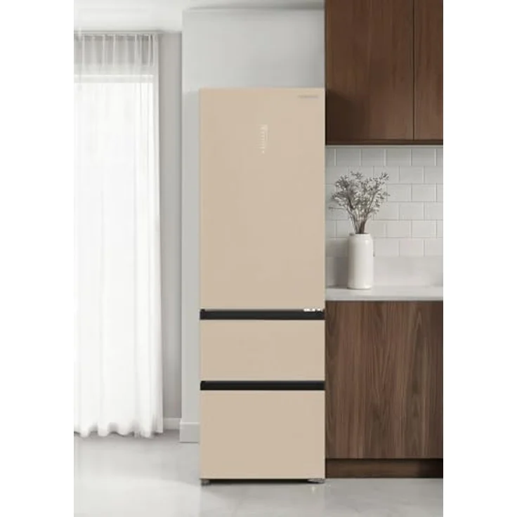 CREATE FRIDGE STUDIO COMBI PRO FLEX 401 Kühlschrank im italienischen Stil, 401L Sand, No Frost, Urlaubsmodus, antibakteriell, Touch-Elektronik, 158W – Bild 2