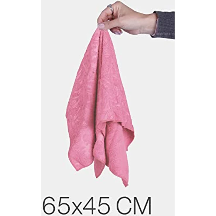 Bestlivings Premium Mikrofasertuch, 220g/m², Hoch-Tief Struktur, 65x45cm, Rose, 2er Pack, super saugfähige Geschirrtücher – Bild 2