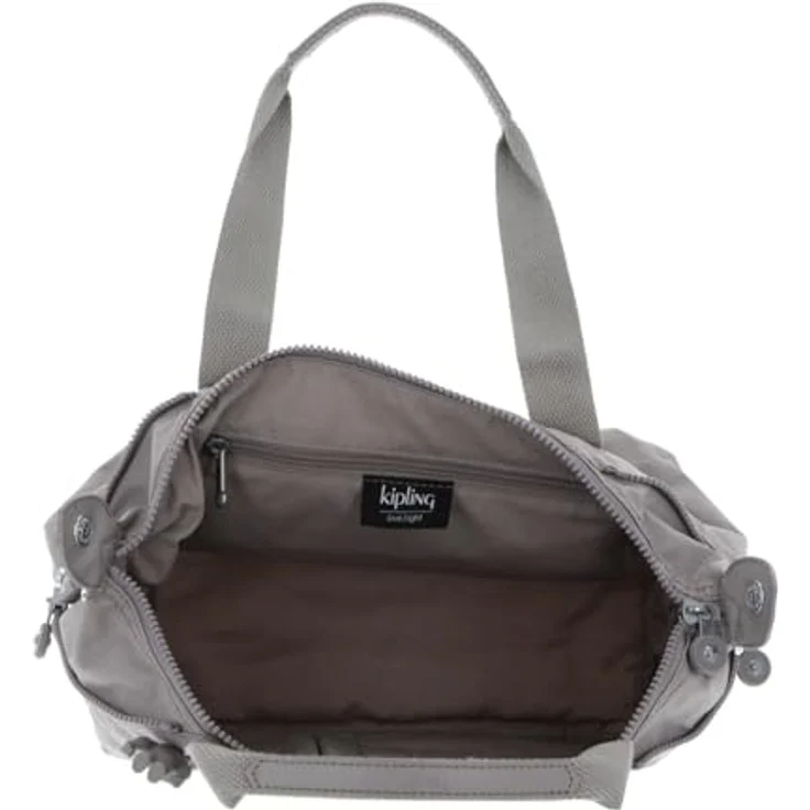 Kipling Classics Basic Art Mini Handtasche, Damen, 28 cm, grau, strapazierfähiges Material, verstellbarer Schulterriemen, viel Stauraum – Bild 8