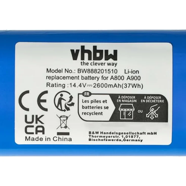 vhbw Akku kompatibel mit Tesvor X500 Pro, X580, X580R, X583, X586 Staubsauger Home Cleaner Heimroboter (2600mAh, 14,4V, Li-Ion) – Bild 5
