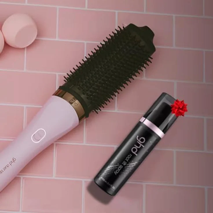 ghd duet blowdry Limited Edition Hair Dryer Brush, 2-in-1 Warmluftbürste in Pink-Sorbet mit Hitzeschutz-Etui und Reinigungsbürste – Bild 8
