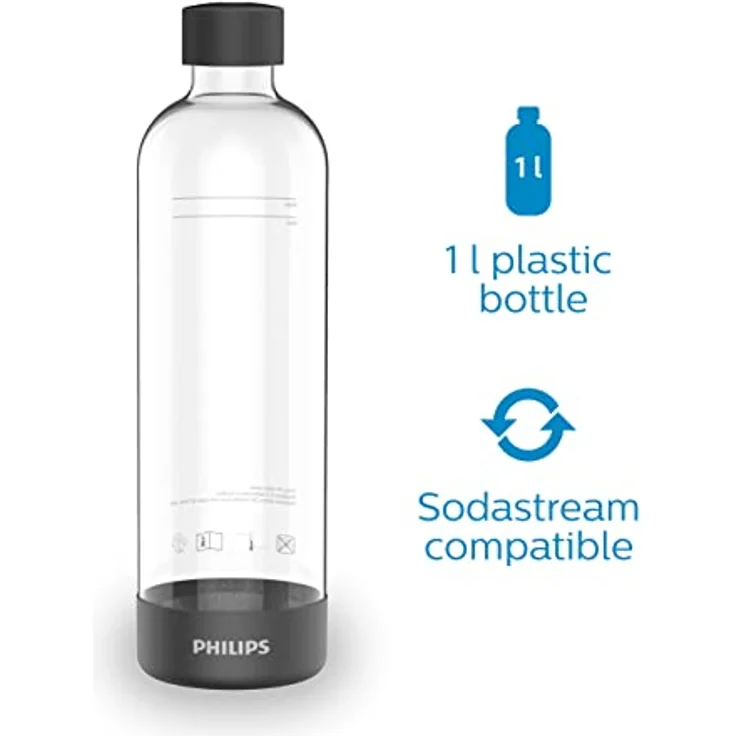 Philips GoZero Soda maker Lite ADD4901BK/10, Schwarz, 1-Liter-Wasserflasche, CO2-Zylinder für 60 Liter – Bild 3