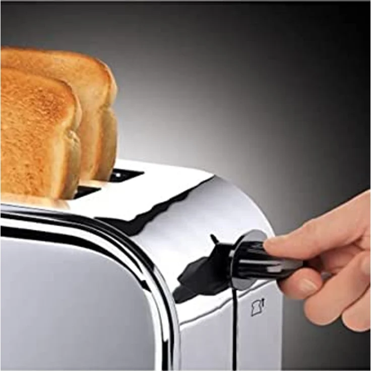 Russell Hobbs 23520-56 2-Schlitz-Langschlitz Victory Toaster (2 extra breite Langschlitzkammern für 4 Toastscheiben, inkl. Brötchenaufsatz, 6 einstellbare Bräunungsstufen und Auftaufunktion, 1600W) – Bild 5