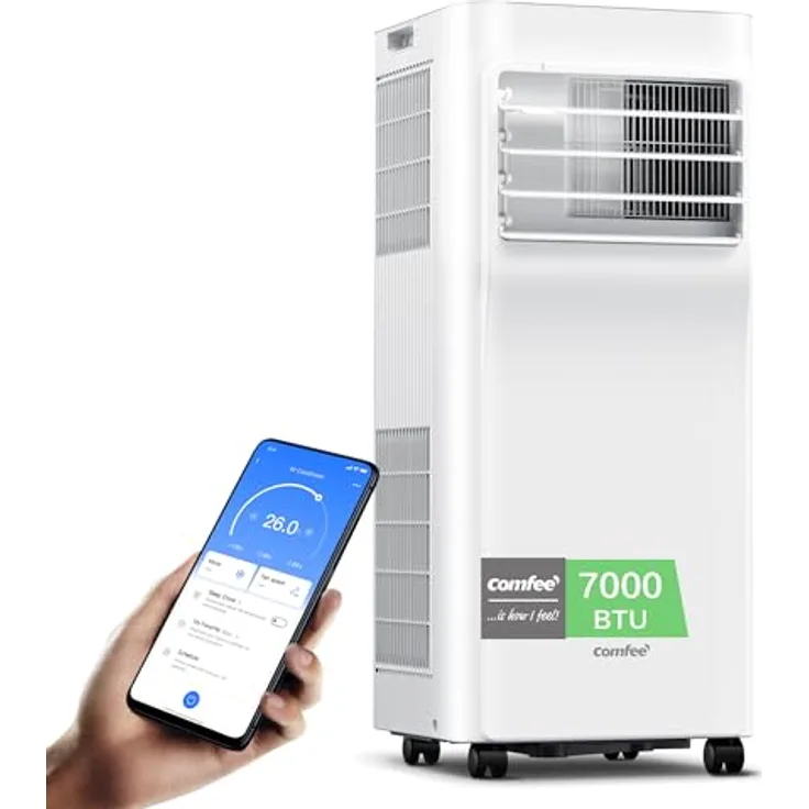 Comfee Mobile Klimaanlage Breezy Cool Pro 2.0, 7000 BTU, App-Steuerung, 3-in-1, bis 25 m², Klasse A