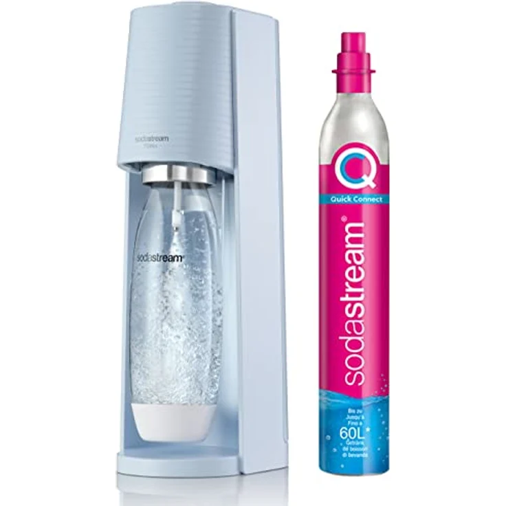 SodaStream Soda Maker Terra lightblue QC with CO2 & 1L PET bottle (1012811315), Wassersprudler, Blau – Bild 1