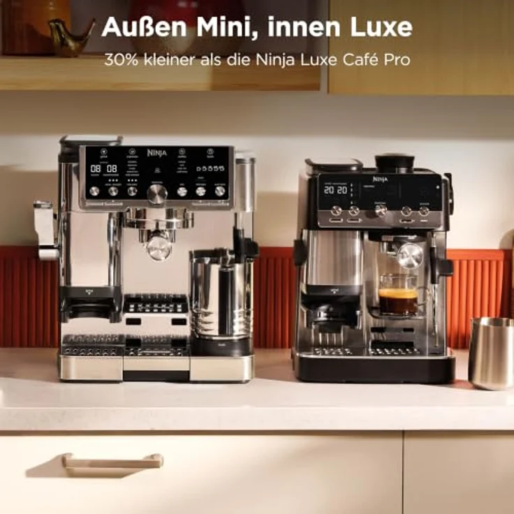 Ninja Luxe Café Mini ES301EU, 2-in-1-Espresso- und Filterkaffeemaschine mit integriertem Mahlwerk, manuellem Milchaufschäumer und Barista Assist Technologie – Bild 3