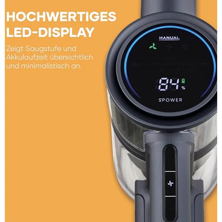SEVERIN Kabelloser Akku Staubsauger S’Power Olymp Pro HV 7196, blaumetallic, 400 W Leistung, leichtes Design mit 2,02 kg – Bild 10