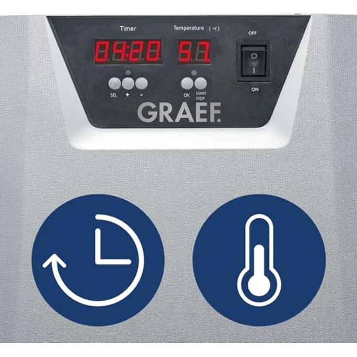 Graef DA510EU Dörrautomat, Kunststoff, Schwarz, 10 Roste, 630 Watt, Temperaturbereich 30-70° C – Bild 6