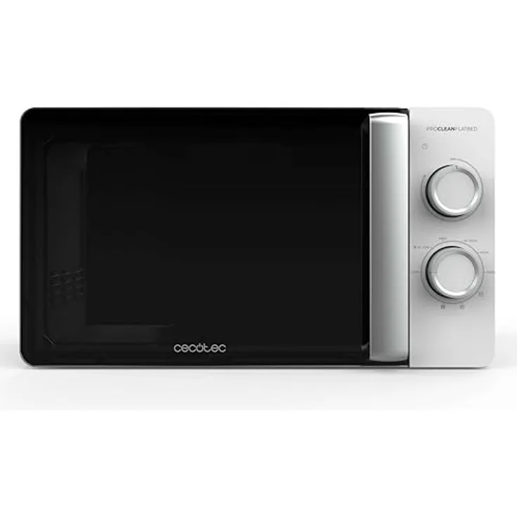 Cecotec Mikrowelle mit Grill Proclean 3110 Flatbed Mikrowelle, 20 l, 700 W, 6 Stufen, 800 W Grill, 3DWave-Technologie, anspruchsvolles Design
