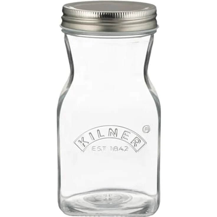 Kilner KIL Saft- und Saucenflasche 0,5l, transparentes Glas mit breiter Öffnung, 6er Set – Bild 1