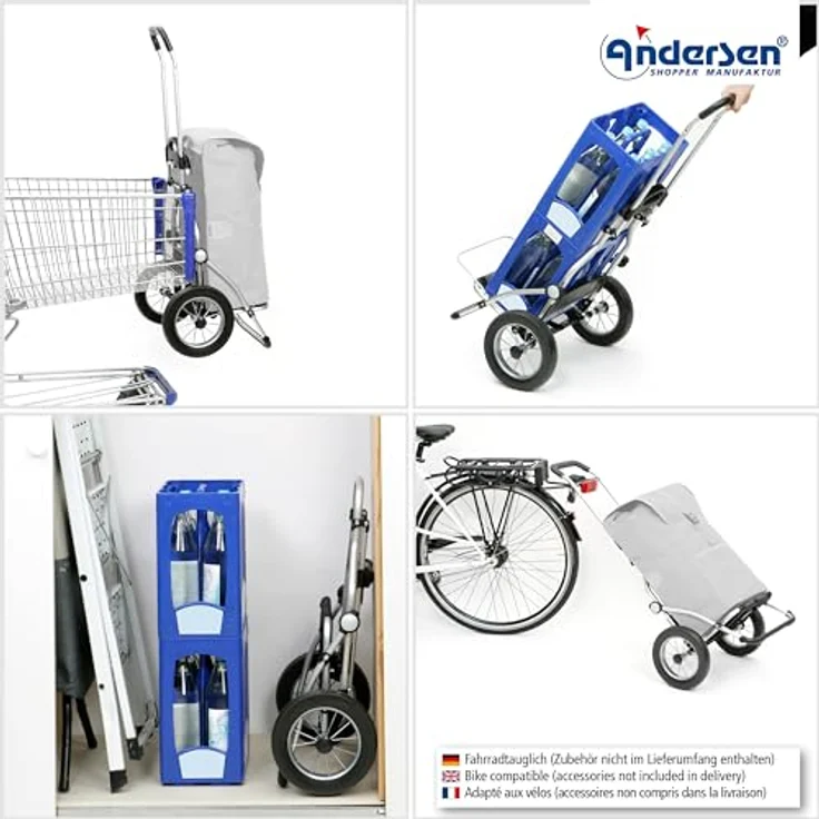 ANDERSEN Einkaufstrolley Royal Shopper Famke rot 47 L modisch, Thermo, Aluminium, klappbar, leichtgängig - Preisvergleich – Bild 4