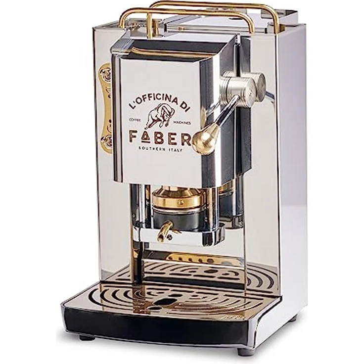 Faber Coffee Machines Pro Deluxe Espressomaschine, Edelstahl mit Messingelementen, ESE Pad 44 mm, einfache Reinigung, Tassenwärmer, schnelles Aufheizen – Bild 1