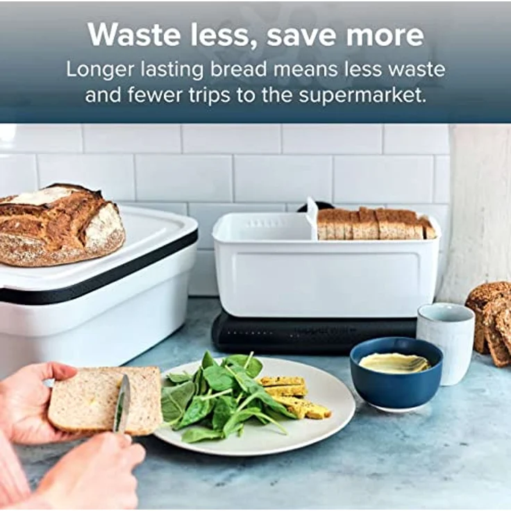 Tupperware BreadSmart Junior – Innovativer Brotkasten hält Backwaren länger frisch – Küchenaufbewahrungsbox für Brot, Gebäck und Croissants – Basisdesign verbessert die Belüftung und den Luftstrom – Bild 5