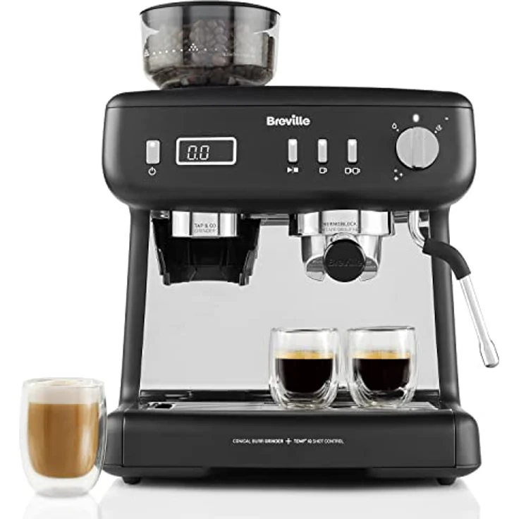 Breville Barista Espresso Max +, Siebträgermaschine mit integriertem Mahlwerk und 15 Bar Pumpendruck, Schwarz – Bild 4