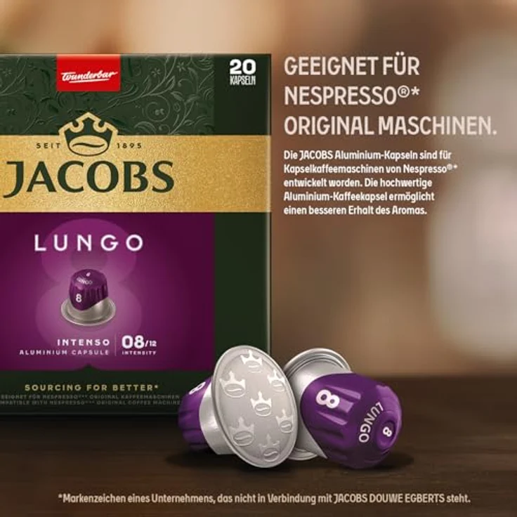 Jacobs Espresso 10 Intenso, Kaffeekapseln, Nespresso Kompatibel, Kaffee, 200 Kapseln, á 5.2 g – Bild 4