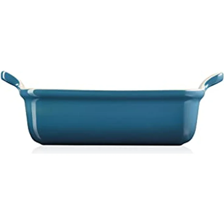Le Creuset Rechteckige Auflaufform Tradition aus Steinzeug, 19 cm, 1.1 Liter, Deep Teal, 71102196420001 – Bild 3
