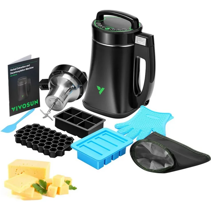 VIVOSUN Kräuter Infusionsgerät mit Decarboxylierer, 2 in 1 Multikocher für Butter, Öl und Tinkturen, Edelstahl