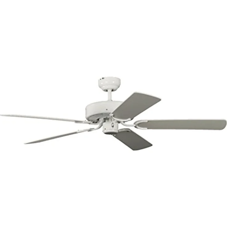 Pepeo Deckenventilator ohne Beleuchtung Potkuri, Gehäuse Lack weiß, Wendeflügel Weiß oder Weiß mit Rattaneinlage , 132 cm, für Räume bis zu 25m² – Bild 6