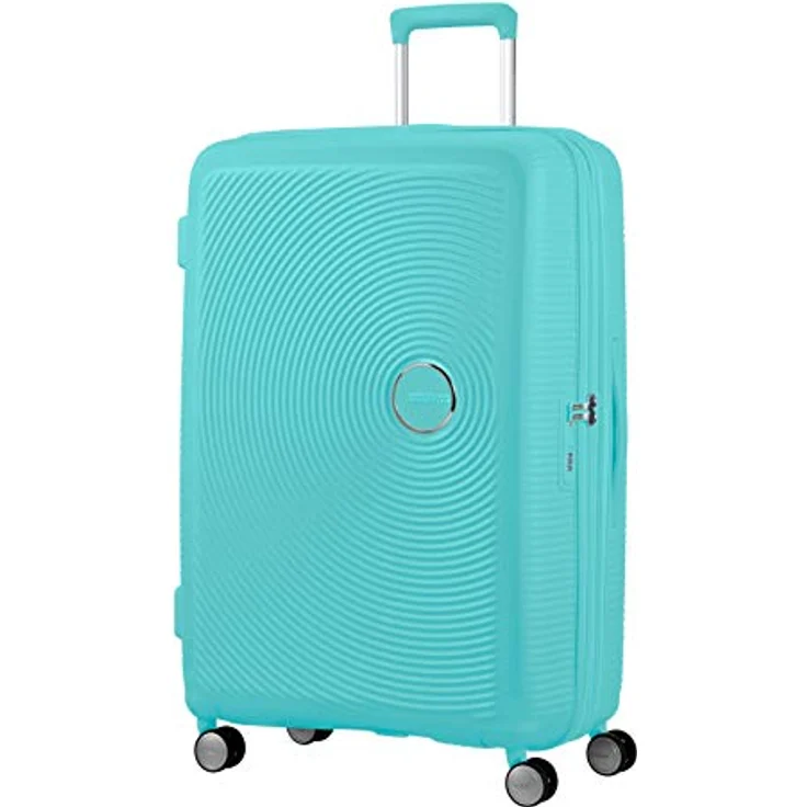 American Tourister Soundbox - Spinner L Erweiterbar Koffer, 77 cm, 97/110 L, Blau (Poolside Blue) – Bild 1