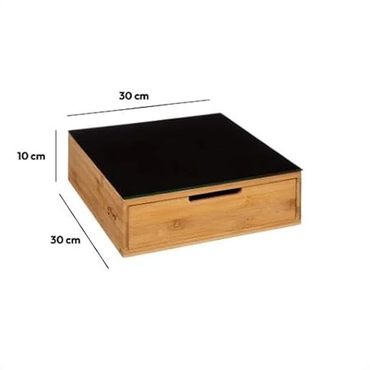 Kaffeekapselbehälter, 30x30x10 cm, Bambus+Brett - 5five Simple Smart – Bild 3