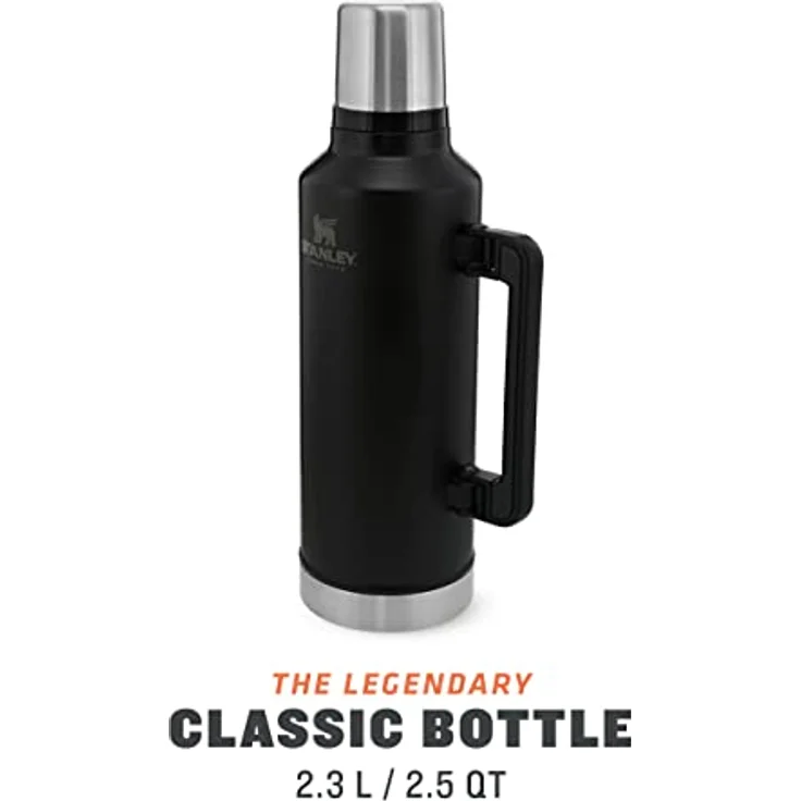 Stanley Classic Legendary Thermosflasche 2.3L Matte Black Pebble - Edelstahl Thermoskanne - BPA-frei - Thermos Hält 48 Stunden Heiß - Deckel Fungiert Auch als Trinkbecher - Spülmaschinenfest – Bild 2
