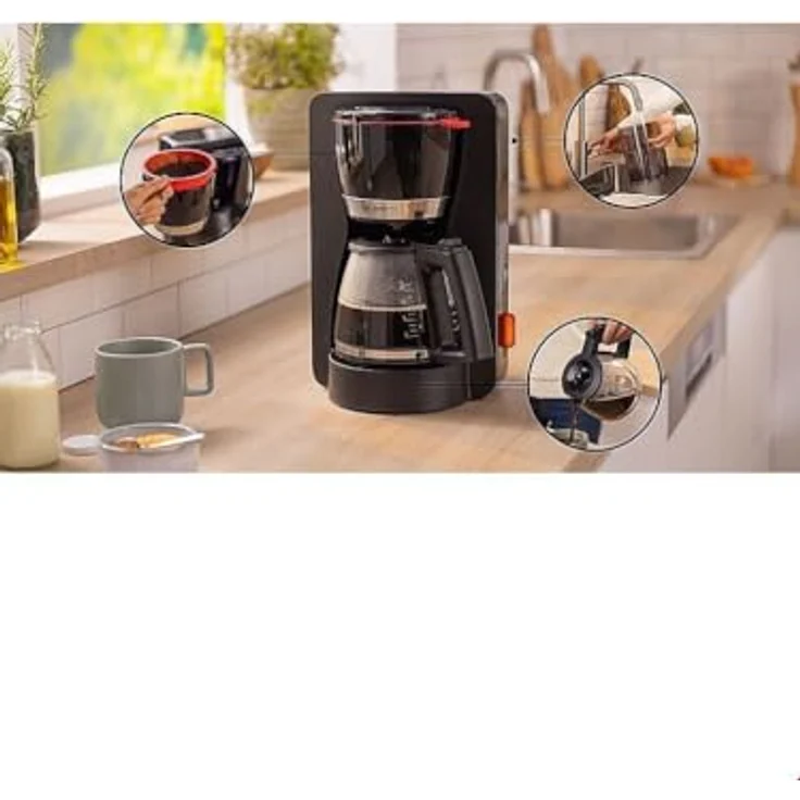 BOSCH Filterkaffeemaschine Elektrische Kaffeemaschine BOSCH TKA4M233 1200 W, Schwarz, 15 Tassen – Bild 4