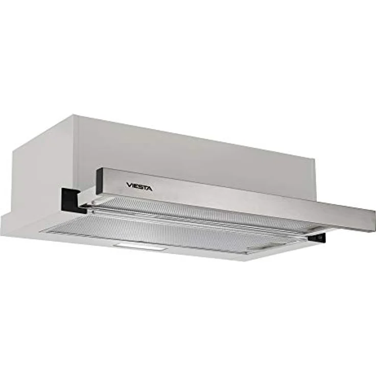 VIESTA® Dunstabzugshaube VDE6065SR, 60 cm Flachschirmhaube aus Edelstahl, ausziehbar, Abluft/Umluft, 333,8 m³/h, 59–64 dB – Bild 3