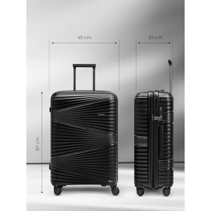 Pactastic Collection 02 THE MEDIUM, 4 Rollen Trolley 67 cm, schwarz, 100% Polypropylen – Bild 4