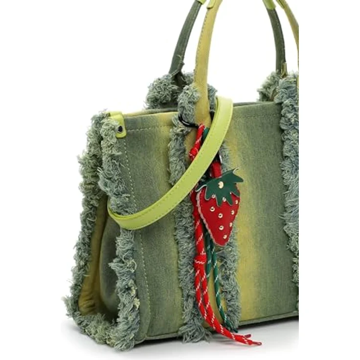 SURI FREY Shopper SFY Kally, zweifarbiger City Shopper mit Fransen und Innentaschen, beige/grau – Bild 6