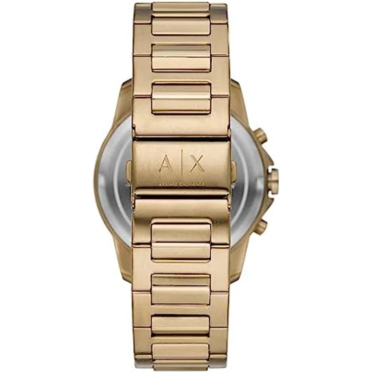 Armani Exchange Gold Tone Armbanduhr für Männer, Quarz Chronograph mit 44mm Gehäuse und Edelstahlband, wasserdicht bis 50m – Bild 2