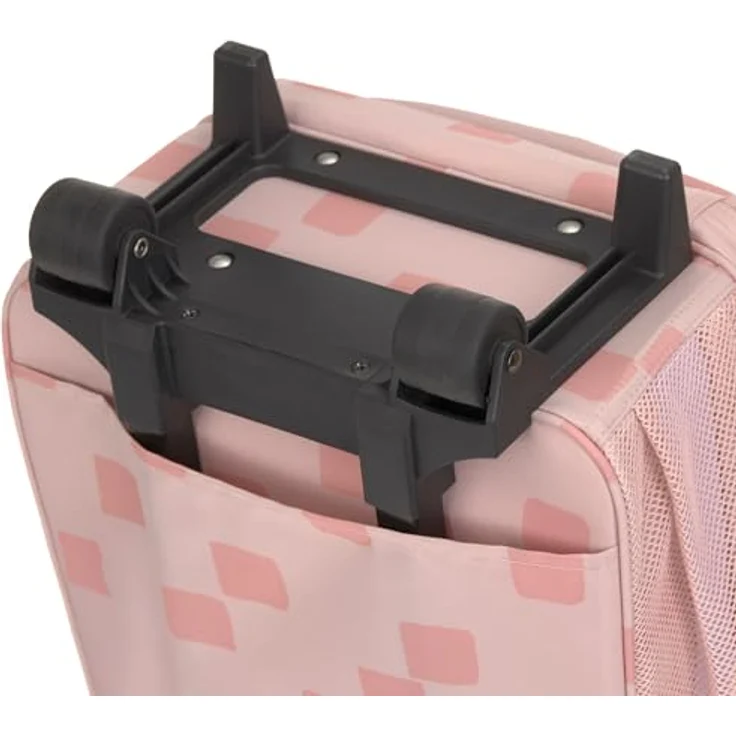 LÄSSIG Weichgepäck-Trolley, 2 Rollen, geometrisches Muster, 22 l Volumen, rosa – Bild 7