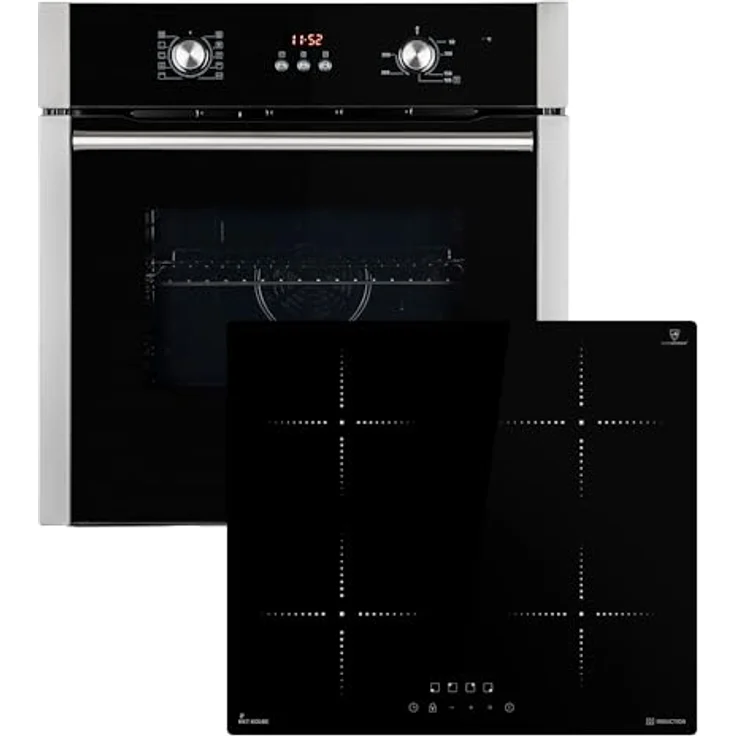 KKT KOLBE Autarkes Herdset BO8805SS & IH85900RL, 60cm Einbaubackofen mit Heißluft, 59cm Induktionskochfeld mit 4 Kochzonen, Automatik-Timer, 2-fach Wärmeschutzverglasung und Kindersicherung – Bild 1