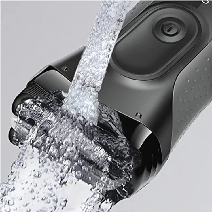 Braun Series 3 3-in-1 Elektrorasierer, Barttrimmer mit 5 Kammaufsätzen, Wet&Dry, 45 Minuten Akkulaufzeit, wiederaufladbarer und kabelloser Rasierer, schwarz/grau – Bild 4