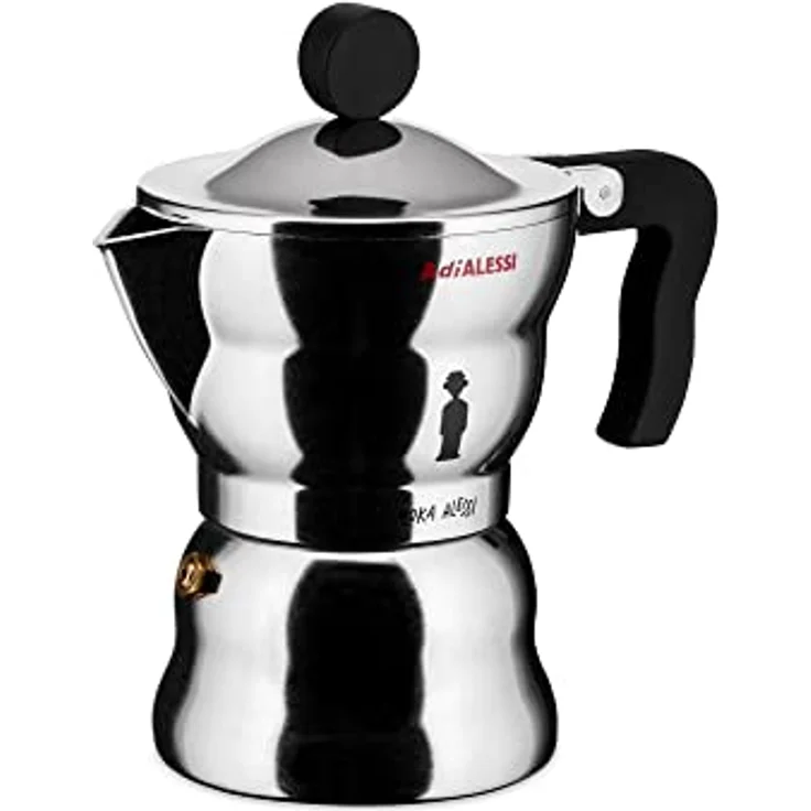 Alessi Moka Alessi AAM33 - 3 Design Espressomaschine aus Aluminiumguss, 3 Tassen – Bild 2