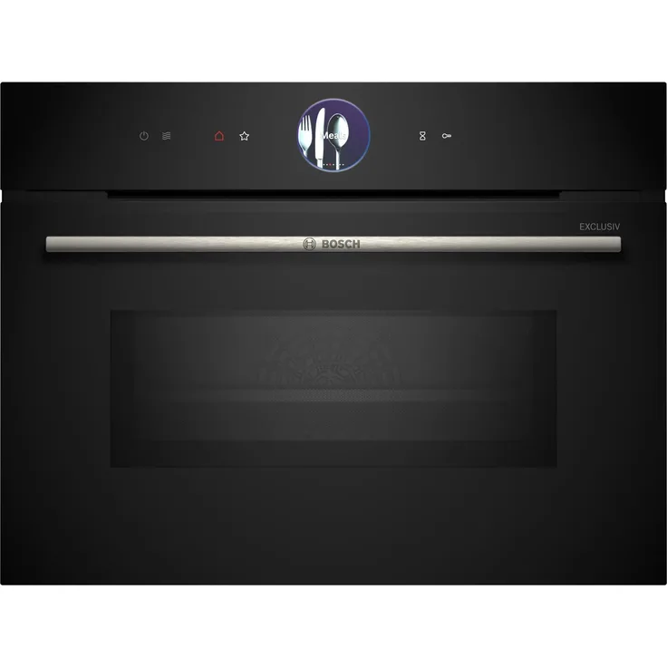 Bosch Serie 8 CMG736AB1F Einbaubackofen kompakt, Mikrowelle mit AutoClean, 60 x 45 cm, 45 L, Schwarz, inkl. 3x30€ Eismann Gutschein