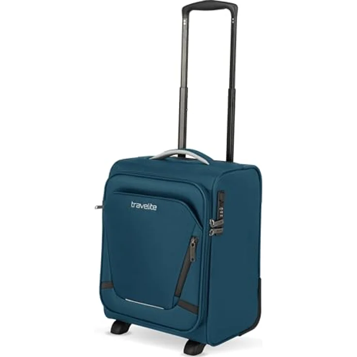 Travelite Jetpack Handgepäck Koffer, 2 Rollen, 25 l, integriertes Zahlenschloss, 40x30x25 cm, Petrol – Bild 1