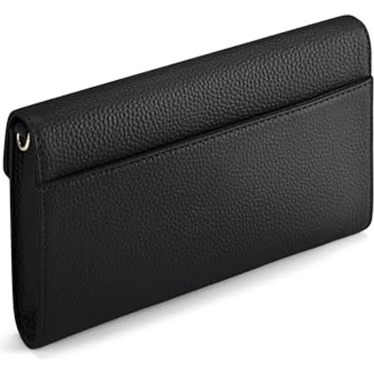 Lazarotti Bologna Leather Clutch, 23 cm Umhängetasche aus 100% Leder, schwarz – Bild 7