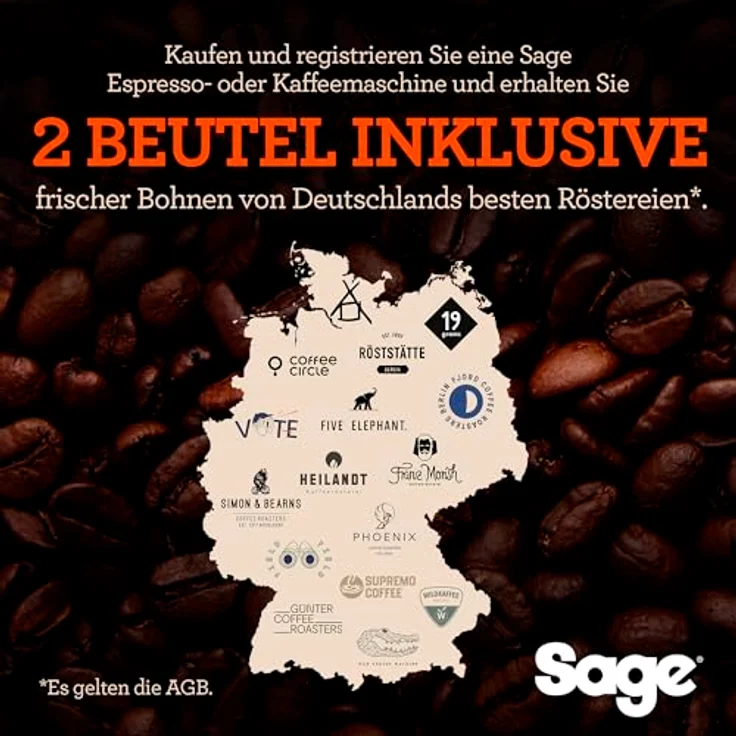 Sage Appliances SES880 Espressomaschine mit integriertem Mahlwerk, Schwarz – Bild 8