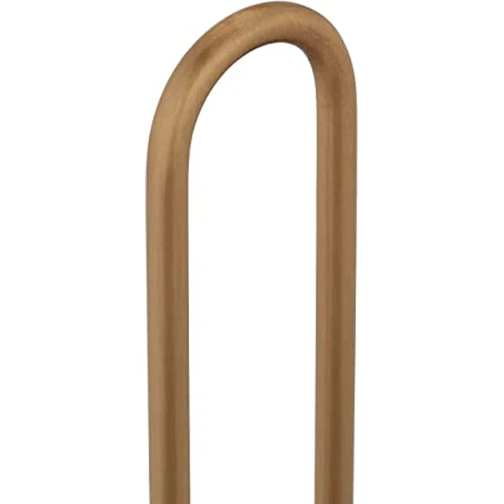 relaxdays Küchenrollenhalter aus Holz & Messing, freistehender Küchenpapierständer in Natur und Gold, sicherer Stand und dekorativer Materialmix – Bild 6