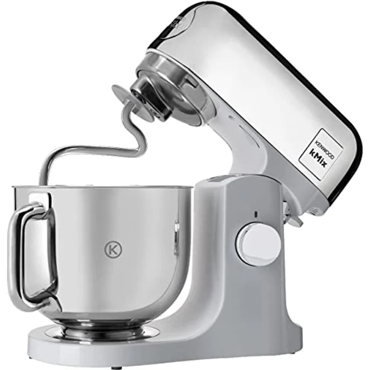 Kenwood KMX760CH kMix Küchenmaschine, 5 Liter Edelstahl-Schüssel, Safe-Use-Sicherheitssystem, Metallgehäuse, 1000 Watt, inkl. Patisserie-Set und Spritzschutz, silber, Serie: kMix – Bild 3