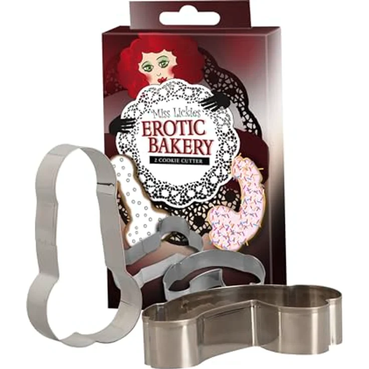 Erotic Bakery - penisförmige Ausstechformen, 2er-Set Keksausstechformen, perfekte Geschenkidee – Bild 2